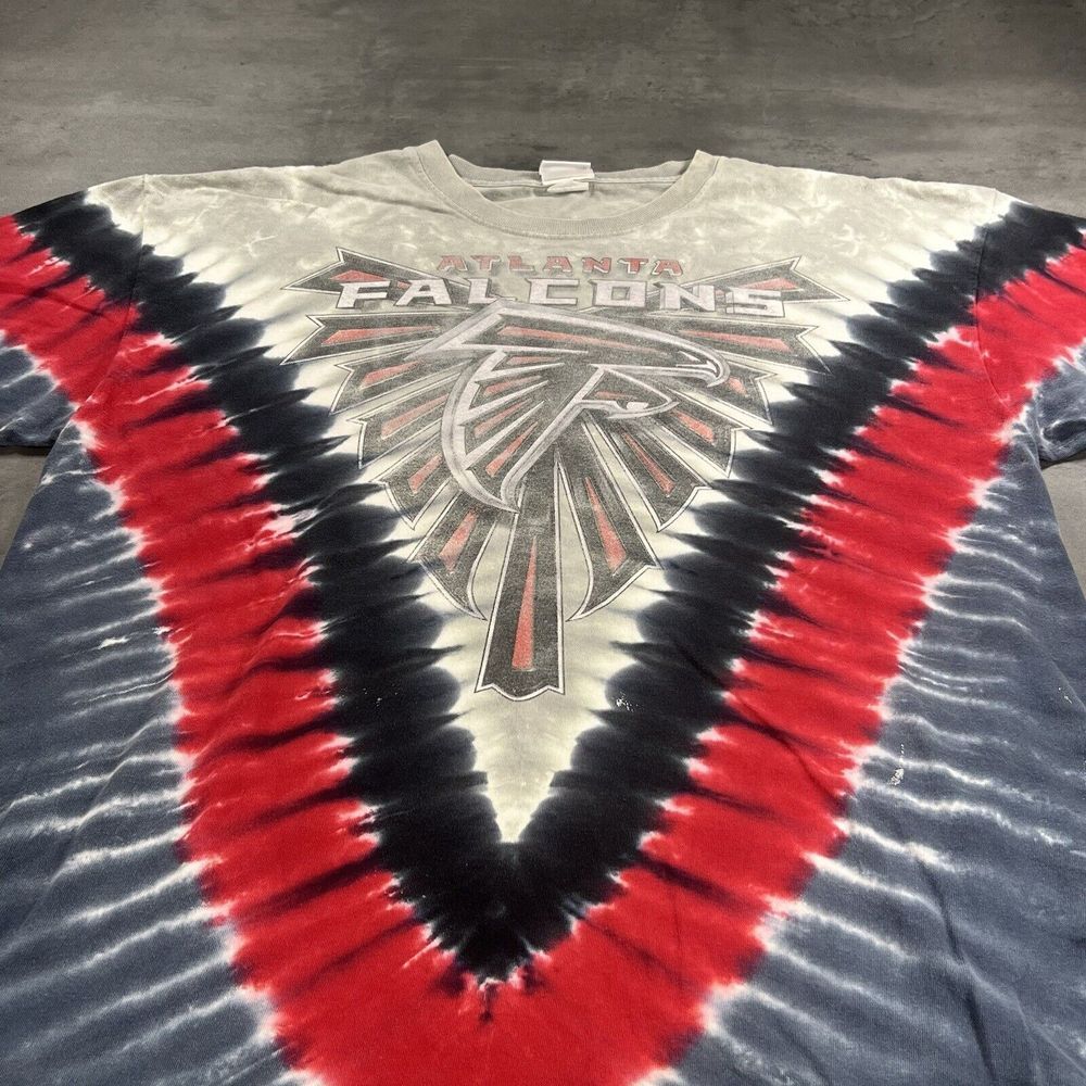 Majestic Atlanta Falcons Shirt Adult‎ 2XL XL Faded Red Black Gray Mascot Bird